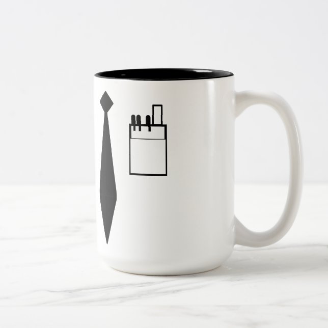 Nerd-Uniform Zweifarbige Tasse (Rechts)