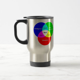 Nerd Venn Diagramm Travel Mug Reisebecher