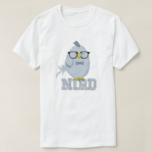 Nerd Vogel Cute Teal Vogel mit Brille T-Shirt