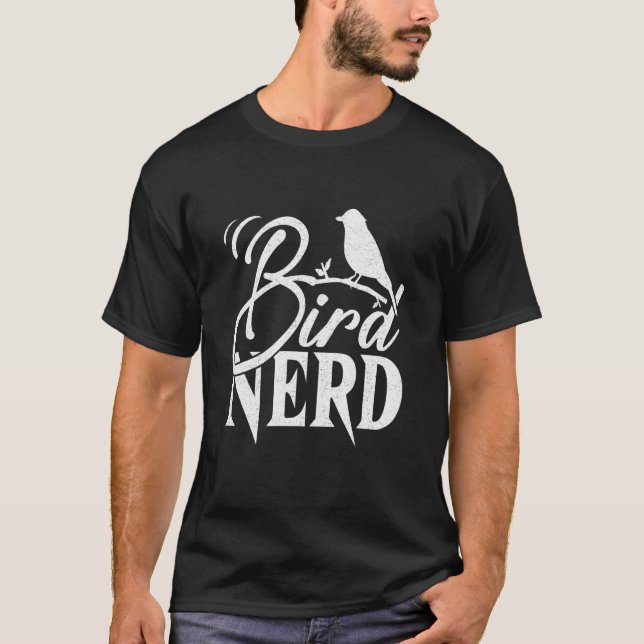 Nerd-Vogelbeobachter Vogelbeobachtung und Vogelbeo T-Shirt (Vorderseite)