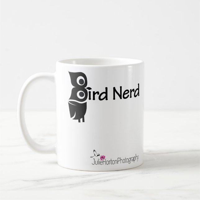 Nerd von Vögeln und Owl rosa Kaffeetasse (Links)