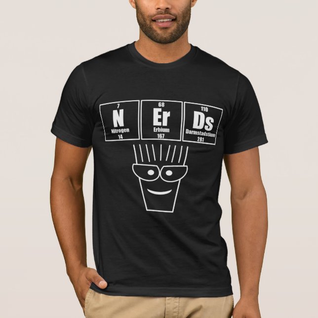 Nerd-Weiß T-Shirt (Vorderseite)