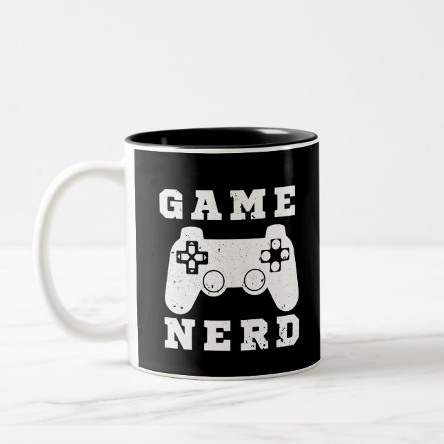 Nerd Zweifarbige Tasse (Links)