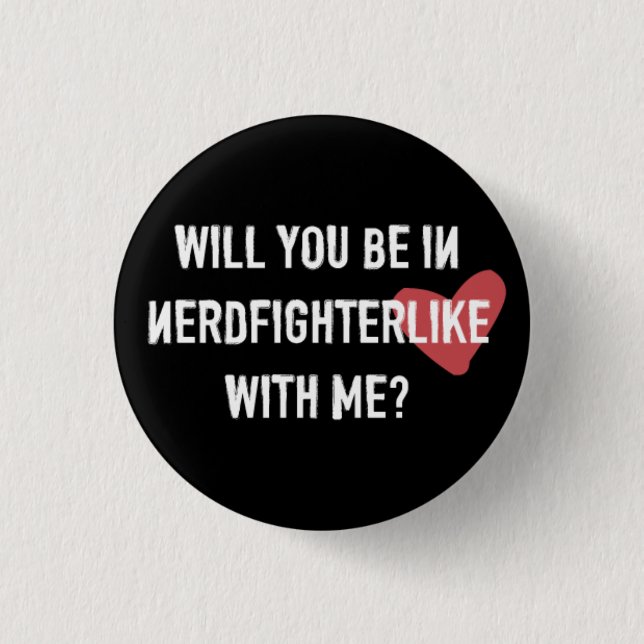 Nerdfighterlike Knopf-Schwarzes Button (Vorderseite)