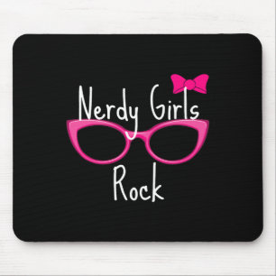 Nerdige Mädchen rocken T-Shirt Gamer Geek Chic Lus Mousepad