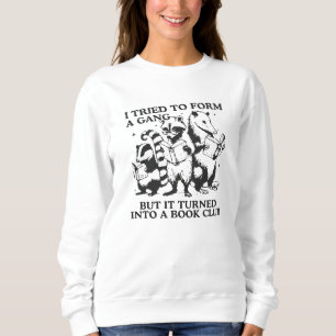 Nerdige Waldtiere Leseklub Illustration Sweatshirt