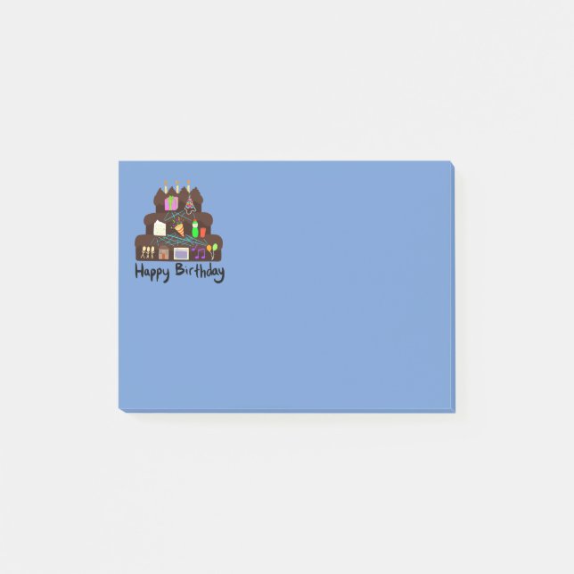 Nerdiger Geburtstags-Neuronaler Netzwerk Post-it Klebezettel (Vorderseite)