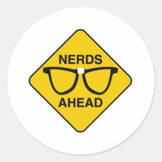 Nerds Ahead Runder Aufkleber