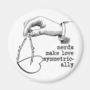 Nerds machen Liebe symmetrisch Magnet