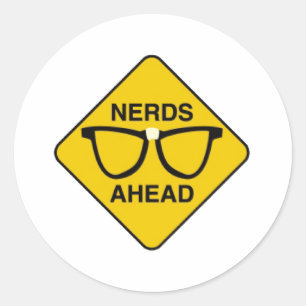 Nerds Runder Aufkleber