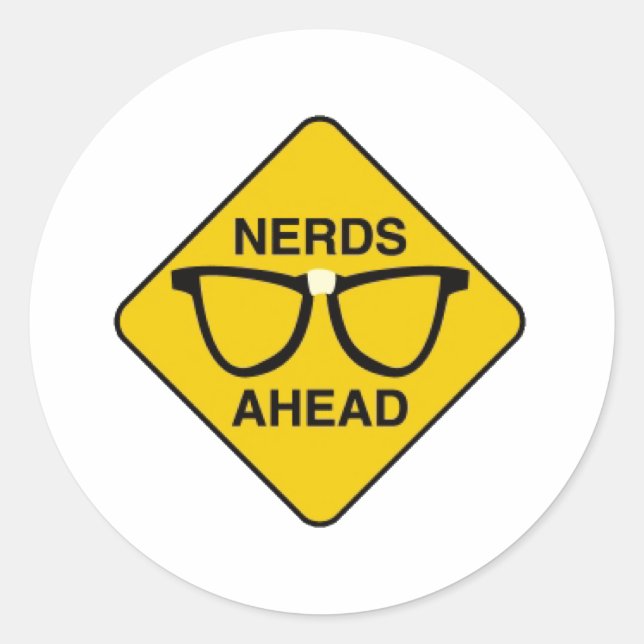 Nerds Runder Aufkleber (Vorderseite)