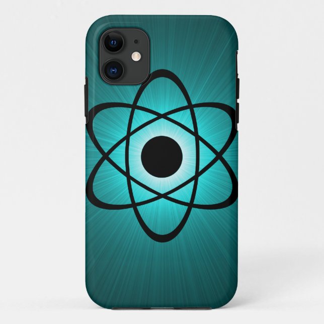 Nerdy Atomic BT iPhone 5 Case, Aquamarin Case-Mate iPhone Hülle (Rückseite)