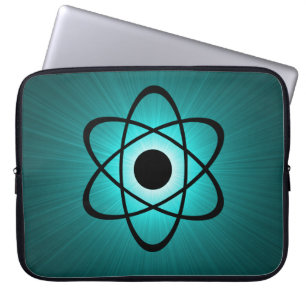 Nerdy Atomic Electronics Sleeve, Aquamarin Laptopschutzhülle