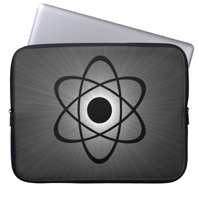 Nerdy Atomic Electronics Sleeve, grau Laptopschutzhülle (Vorderseite)