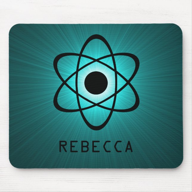 Nerdy Atomic Mousepad, Aquamarin Mousepad (Vorne)