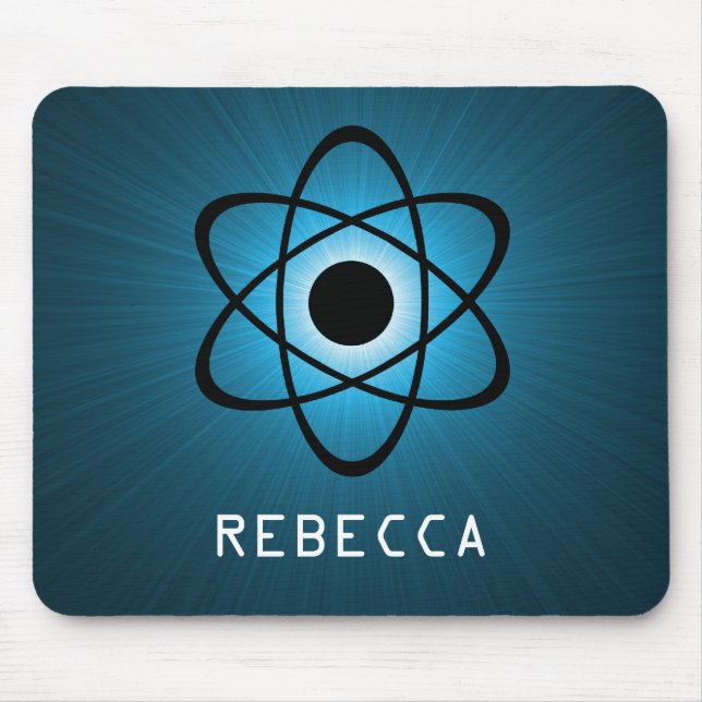 Nerdy Atomic Mousepad, blau Mousepad (Vorne)