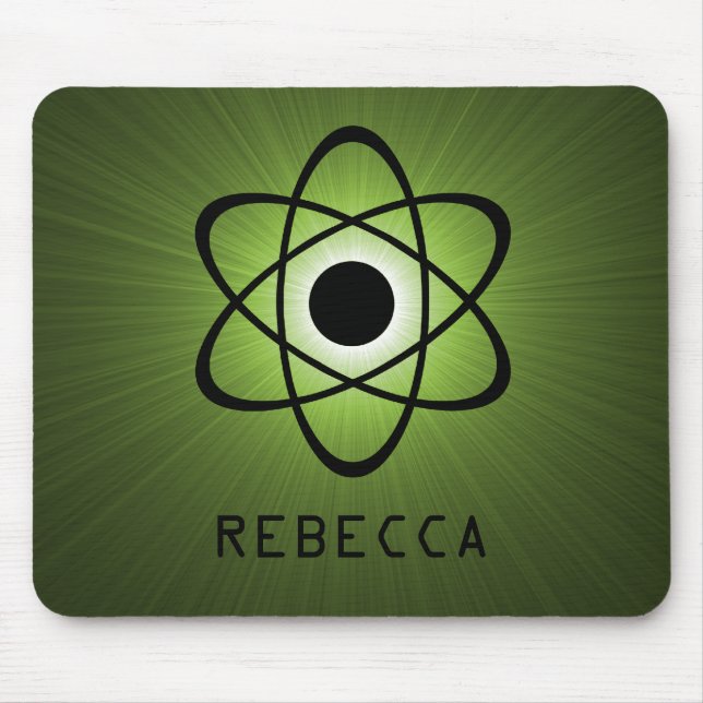 Nerdy Atomic Mousepad, Green Mousepad (Vorne)