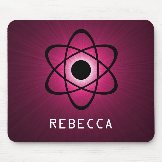 Nerdy Atomic Mousepad, rosa Mousepad (Vorne)