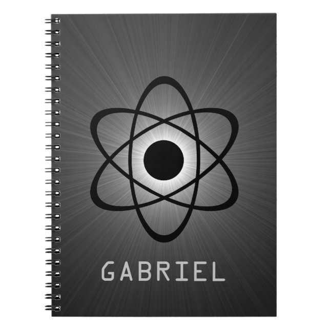 Nerdy Atomic Notebook, grau Notizblock (Vorderseite)