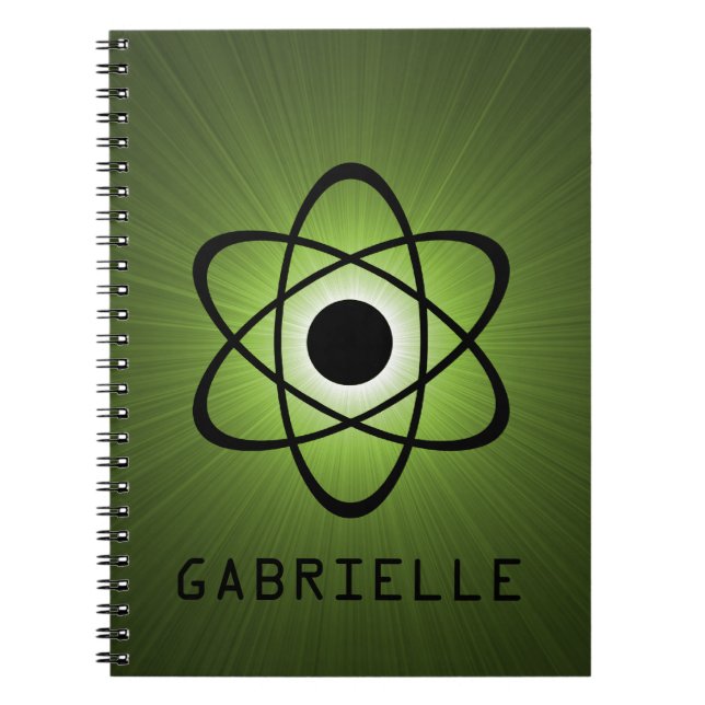 Nerdy Atomic Notebook, grün Notizblock (Vorderseite)