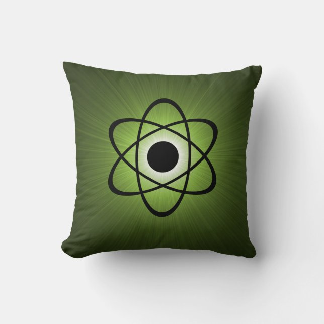 Nerdy Atomic Pillow, grün Kissen (Vorderseite)