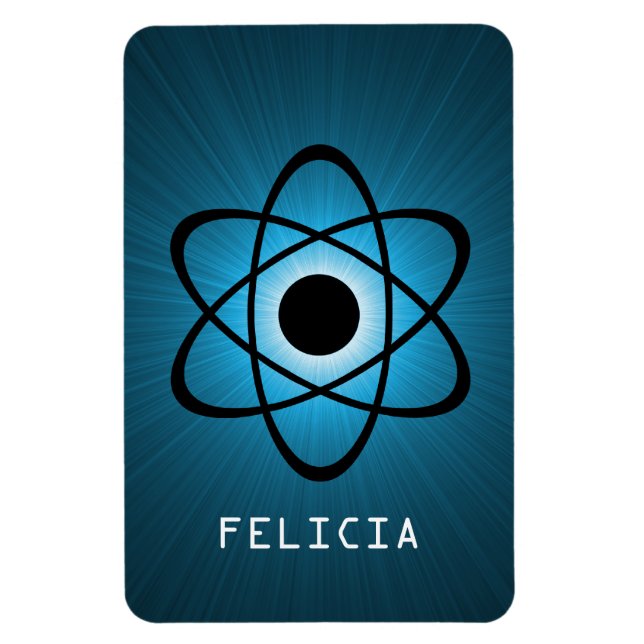Nerdy Atomic Premium Magnet, blau Magnet (Vertikal)