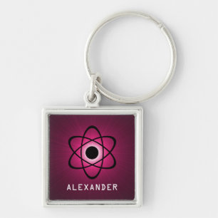 Nerdy Atomic Premium Schlüsselanhänger, rosa Schlüsselanhänger