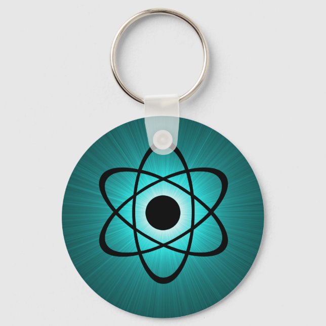 Nerdy Atomic Schlüsselanhänger, Aquamarin Schlüsselanhänger (Vorderseite)