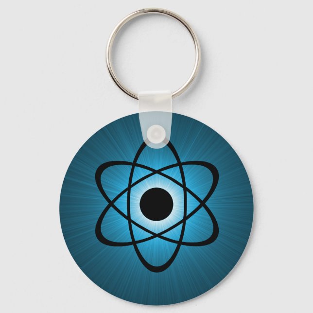 Nerdy Atomic Schlüsselanhänger, blau Schlüsselanhänger (Vorderseite)