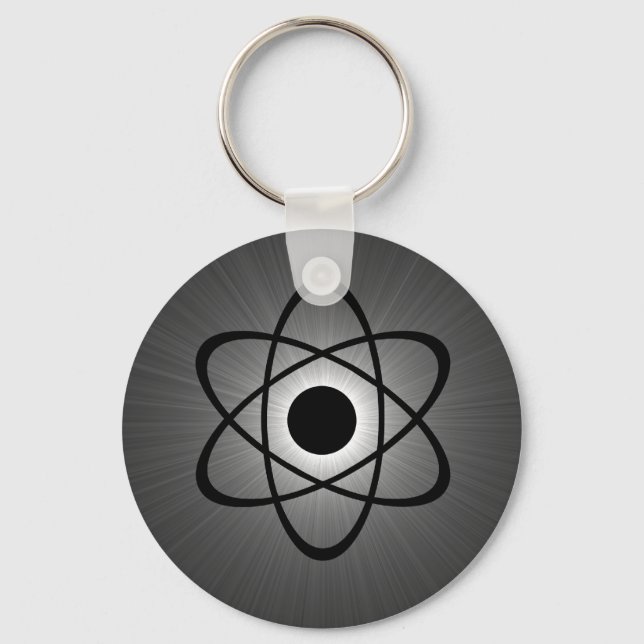 Nerdy Atomic Schlüsselanhänger, grau Schlüsselanhänger (Vorderseite)