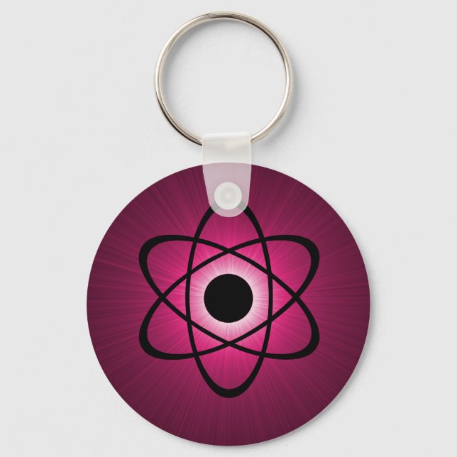 Nerdy Atomic Schlüsselanhänger, rosa Schlüsselanhänger (Vorderseite)