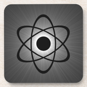 Nerdy Atomic Untersetzer Set, grau