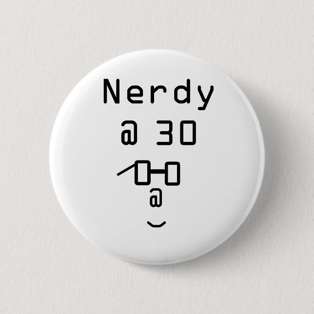 Nerdy bei 30 Knöpfen Button (Vorderseite)