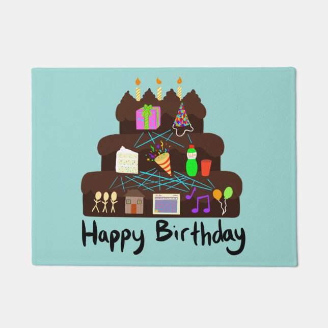 Nerdy Birthday Neural Network Fußmatte (Vorderseite)