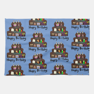 Nerdy Birthday Neural Network Geschirrtuch