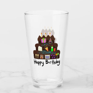 Nerdy Birthday Neural Network Glas
