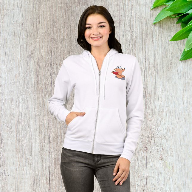 Nerdy Bookworm Lesen eines Buches Hoodie (Von Creator hochgeladen)
