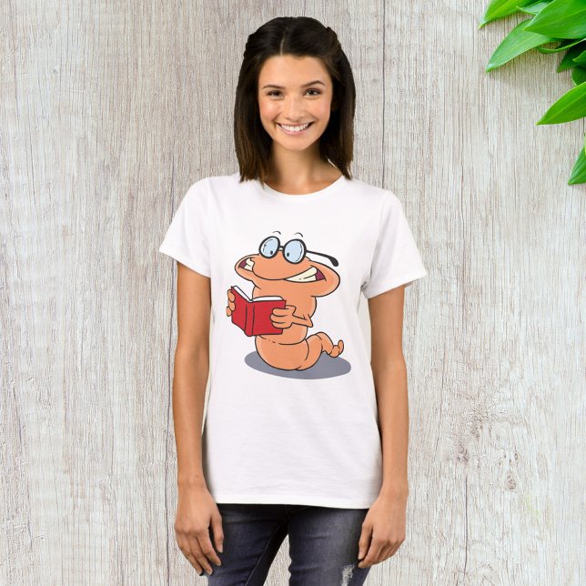 Nerdy Bookworm Lesen eines Buches T-Shirt (Von Creator hochgeladen)