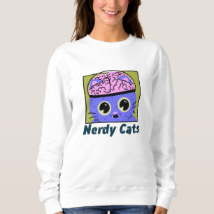 Nerdy Cats, Gehirndesign Sweatshirt