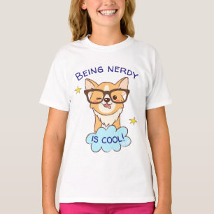 Nerdy Corgi T - Shirt
