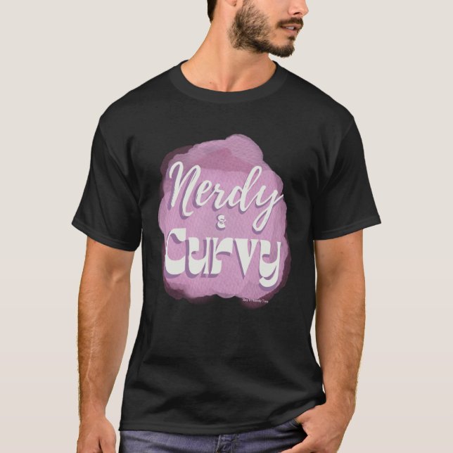 Nerdy Curvy Retro Vibe Ladies Girls Women's T-Shirt (Vorderseite)