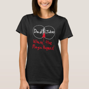 Nerdy Dad Jokes Venn-Diagramm, wo die Magie passie T-Shirt