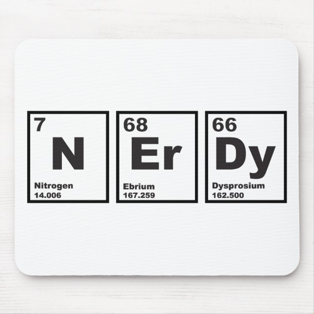 Nerdy Elemente Mousepad (Vorne)