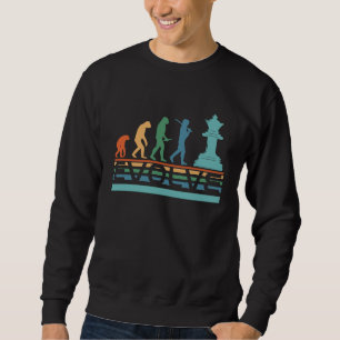 Nerdy Evolve Queen Schachspieler Strategie Brettsp Sweatshirt