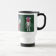 Nerdy Fifties Sock Monkey Cartoon Art Design Spaß