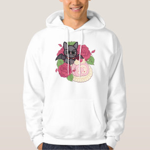 Nerdy Fledermaus und Rose Swiss Roll Hoodie