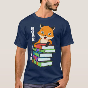 Nerdy Fox Book, Funny Animal Lover for Men Women, T-Shirt