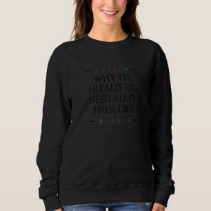 Nerdy Gaming D20 RPG Dice Sprichwort Quote Grafik  Sweatshirt