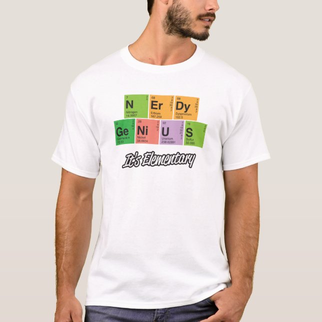 Nerdy Genie _periodischer Tabellenelement-T - T-Shirt (Vorderseite)