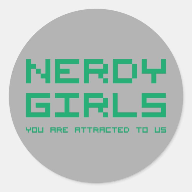 Nerdy Girls 2 Runder Aufkleber (Vorderseite)